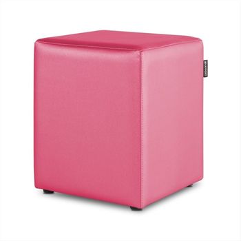 Puff Cubo Polipiel Fucsia Pack 2 Unidades