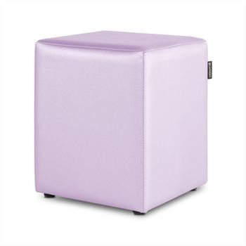 Puff Cubo Polipiel Malva Pack 2 Unidades