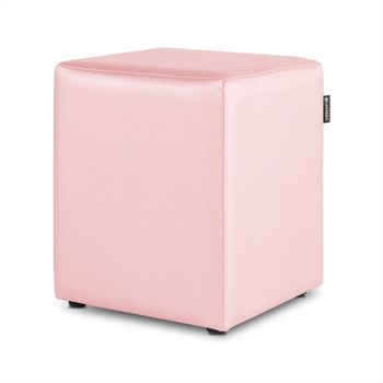 Puff Cubo Polipiel Rosa Pack 2 Unidades