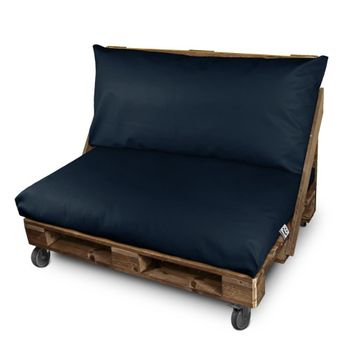 Cojín Para Palets Polipiel Exterior Azul Oscuro Asiento Y/o Respaldo 120x60x20