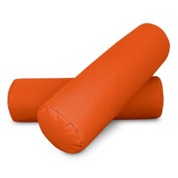 Cojin Rodillo 50x15 Naranja Pack 2 Unidades 50x15