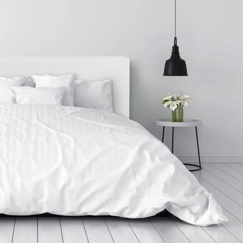 Cabecero De Cama Blanco Tapizado 109x49x7 (cama 105)