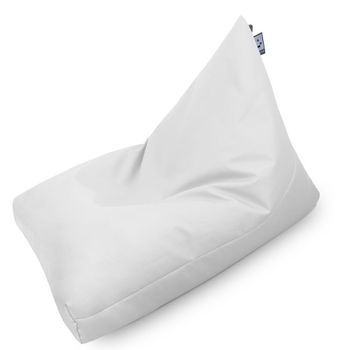 Puff Pirámide Polipiel Outdoor Blanco Happers Xl