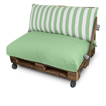 Cojín Para Palets Toldotex Verde Funda Asiento 120x80x20 (liso) Sin Relleno