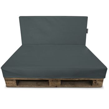 Funda Para Sofá De Palet Gris Polipiel Para Interior Asiento 120x80x14