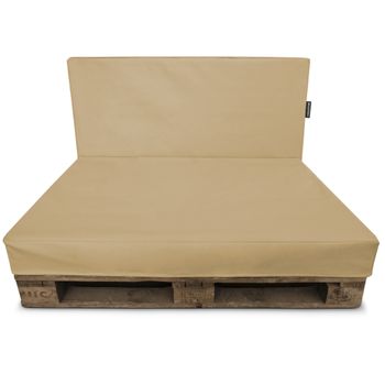 Funda Para Sofá De Palet Beige Polipiel Para Interior Respaldo 120x80x15