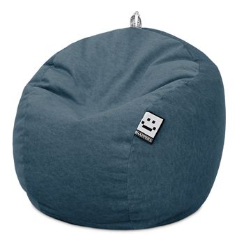 Puff Pera Relax Terciopelo Vintage Azul Oscuro Xl con Ofertas en Carrefour