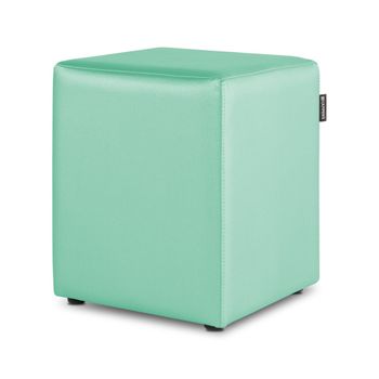 Puff Cubo Polipiel Menta Pack 2 Unidades