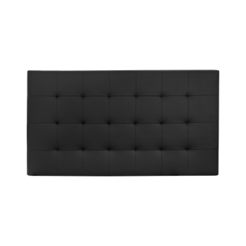 Cabecero Polipiel Pliegues Negro 90x80cm - Cama 80/90