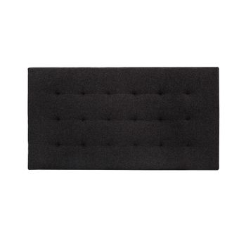 Cabecero Poliéster Pliegues Negro 90x80cm - Cama 80/90