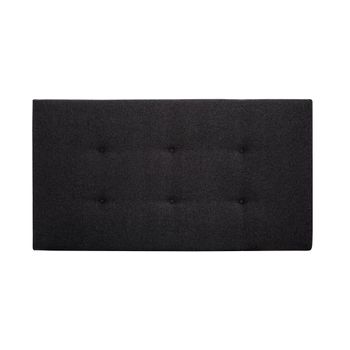 Cabecero Poliéster Botones Negro 200x80cm - Cama 180/190