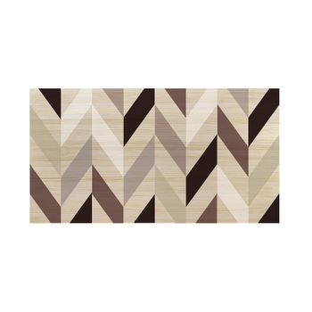 Cabecero Natural 'geométrico Zig-zag Granate' 200x80cm - Hecho A Mano