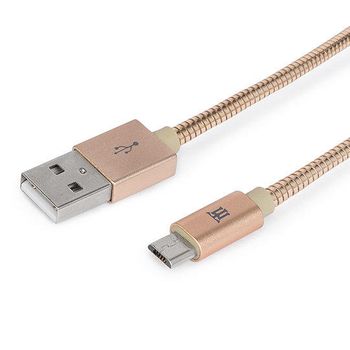 Premium Cable Maillon Micro Usb 2.4 Metal Dorado 1m