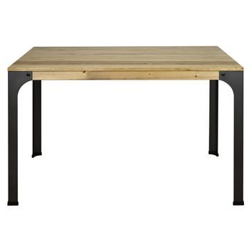 Mesa De Comedor Bristol 115x59x75cm En Madera Maciza De Pino Acabado Vintage Estilo Industrial