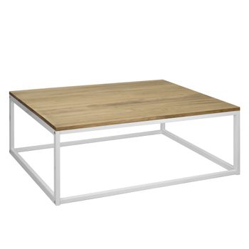 Mesa Caballete 140x80x72cm Blanca En Madera Maciza De Pino Acabado Vintage  Estilo Industrial con Ofertas en Carrefour