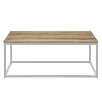 Banco Rectangular Icub - 40x100x45 Cm - Blanco - Natural