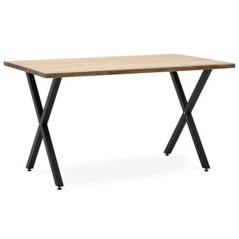 Adnatura. Mesa Escritorio Chuck 120, Mesa Ordenador Madera Roble Cálido Y  Patas Metálicas Mate Negro. 120x60x73cm con Ofertas en Carrefour