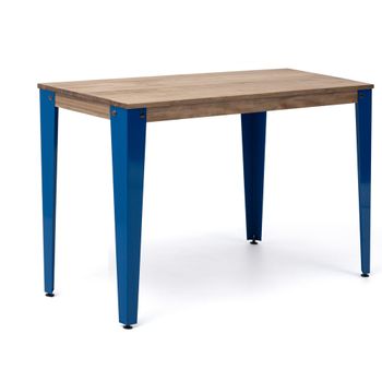 Consola Lunds 70x39x75cm Azul En Madera Maciza De Pino Acabado Vintage Estilo Industrial Box Furniture