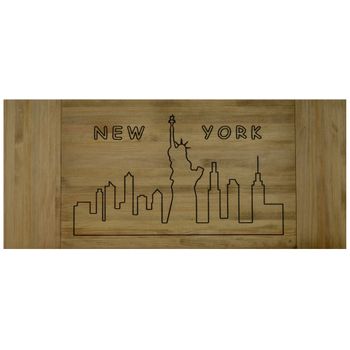 Cabecero Eco 3partes F New York 160x60cm En Madera Maciza De Pino Acabado Vintage Estilo Industrial Box Furniture