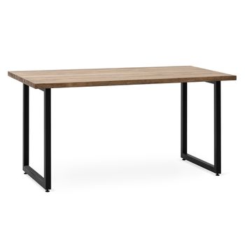 Mesa Oficina Icub Strong Eco 180x80x75cm Negra En Madera Maciza De Pino Acabado Vintage Estilo Industrial Box Furniture