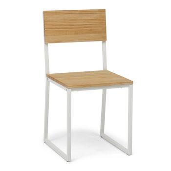 Silla Desmontable Oxford Eco Blanca En Madera Maciza De Pino Acabado Natural Estilo Nórdico Industrial Box Furniture