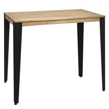 Consola Lunds Alta 39x70x110cm Negra En Madera Maciza De Pino Acabado Vintage Estilo Industrial Box Furniture