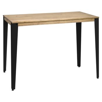 Mesita de Noche iCub 40x40x47cm 2 cajones Negra en madera maciza de pino  acabado vintage estilo industrial Box Furniture