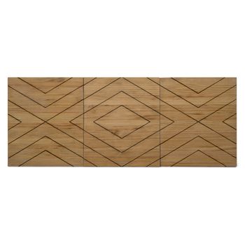 Cabecero Tríptico Rombos Eco 150x59cm 36mm En Madera Maciza De Pino Acabado Vintage Box Furniture