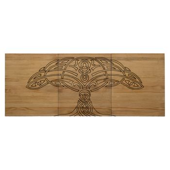 Cabecero Tríptico Árbol Protector Eco 180x59cm En Madera Maciza De Pino Acabado Vintage Box Furniture