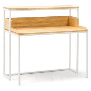 Mesa de comedor Skraut Home fija salón comedor Modelo NORDISH tapa madera  maciza de roble Nordish 54 mm de grosor Patas metálicas, Pequeño  mobiliario, Los mejores precios