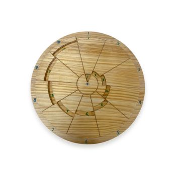 Juego Didactico Ruleta Tabla De Multiplicar 20cm De Diámetro En Madera Natural Box Furniture