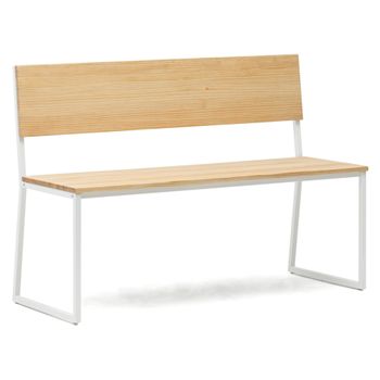 Banco Oxford Antivuelco 84x86x44cm Color Blanco Acabado Natural Estilo Nórdico Industrial Box Furniture