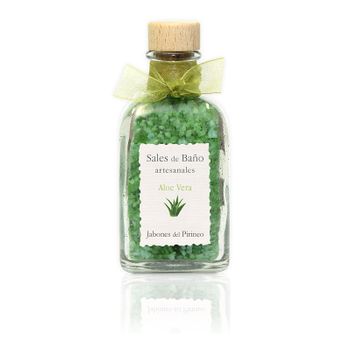 Sales Baño Ecológicas Y Artesanales. Sal Marina Del Mediterráneo Y Aloe Vera. Frasca 100g