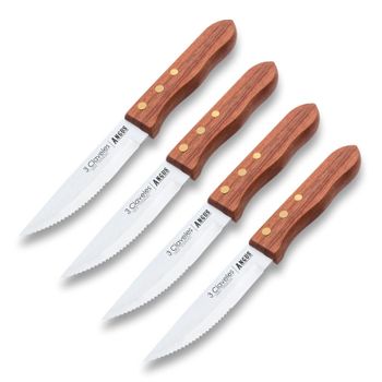 Set de 4 cuchillos chuleteros 3 Claveles Wagyu 1048