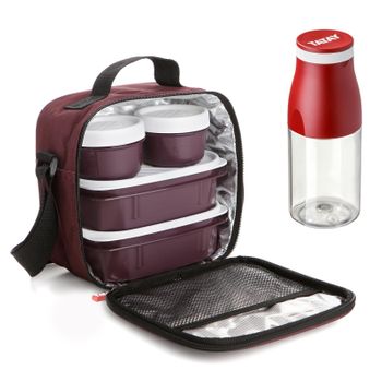 Tatay Kit Bolsa Térmica Porta Alimentos Urban Food Y Botella Urban Drink, Burdeos