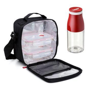 Tatay Kit Bolsa Térmica Porta Alimentos Urban Glass Y Botella Urban Drink, Negro