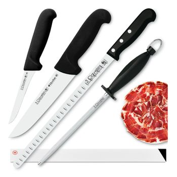 Jamonero Bergner Masterpro 62x19.5x3,3 Cm Con Cuchillo 16cm Acero Inox con  Ofertas en Carrefour