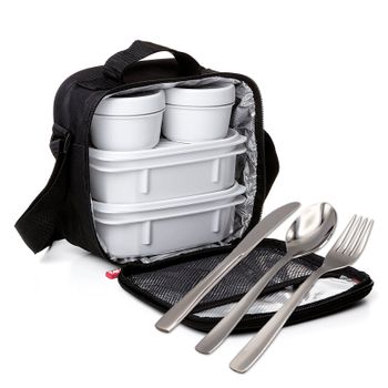 Bolsa Térmica Porta Alimentos 4 Tatay Urban Food Prime (Gris-25.5 x 24.5 x  11 cm)