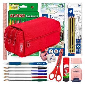 Colepack Bitsbobs - Estuche Escolar Cuádruple De 4 Cremalleras Y Material  Incluido. Lavand con Ofertas en Carrefour