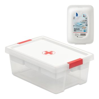 Tatay - Kit Caja Botiquín Cruz Roja 7l Con Organizador Y 1 Sanitary Box Incluido