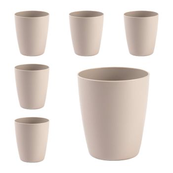 Plastic Forte Classic  - Set De 6 Vasos De Agua De 400 Ml Reutilizables. Ideal Fiestas. Ma