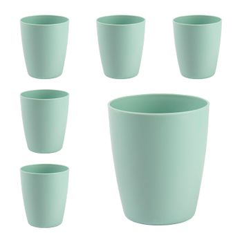 Plastic Forte Classic  - Set De 6 Vasos De Agua De 400 Ml Reutilizables. Ideal Fiestas. Ve