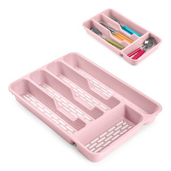 Plastic Forte - Escurreplatos Plegable de 2 Niveles con Bandeja Recogedora.  Fucsia