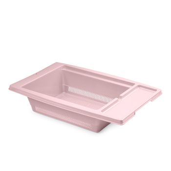 Plastic Forte - Escurridor Para Fregadero Multifuncional. Ideal Frutas Y Verduras. Rosa