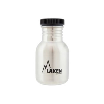 Laken Basic Steel - Botella De Agua 0.35l En Acero Inoxidable. Plata