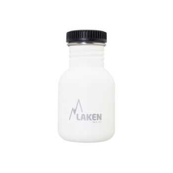 Laken Basic Steel - Botella De Agua 0.35l En Acero Inoxidable. Blanco