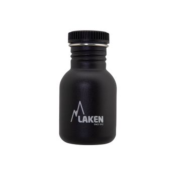 Laken Basic Steel - Botella De Agua 0.35l En Acero Inoxidable. Negro