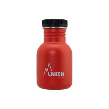 Laken Basic Steel - Botella De Agua 0.35l En Acero Inoxidable. Rojo