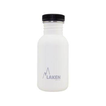 Laken Basic Steel - Botella De Agua 0.5l En Acero Inoxidable. Blanco