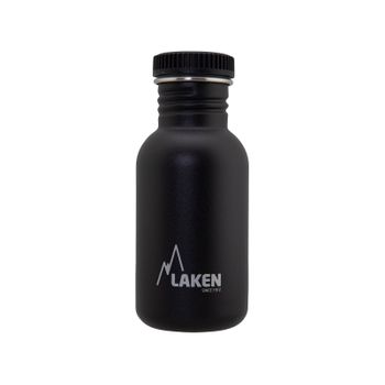 Laken Basic Steel - Botella De Agua 0.5l En Acero Inoxidable. Negro